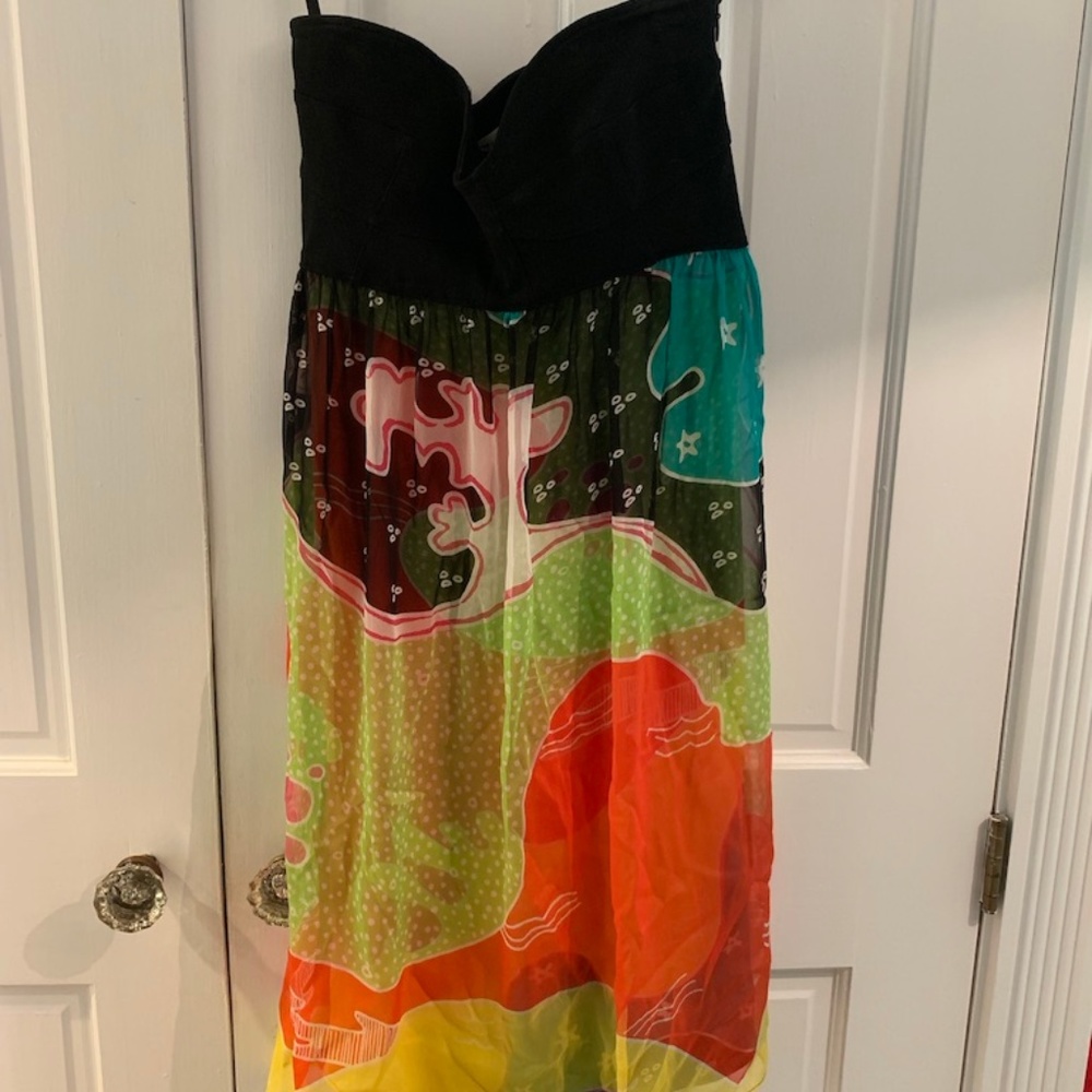 Strapless DVF party dress